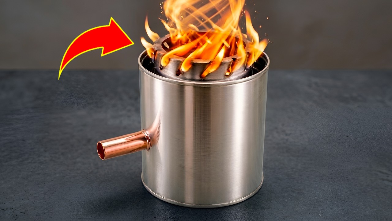 No Gas, No Wood 😱!! This DIY Tin Can Stove Gives You FREE Heat ! 🔥❄️