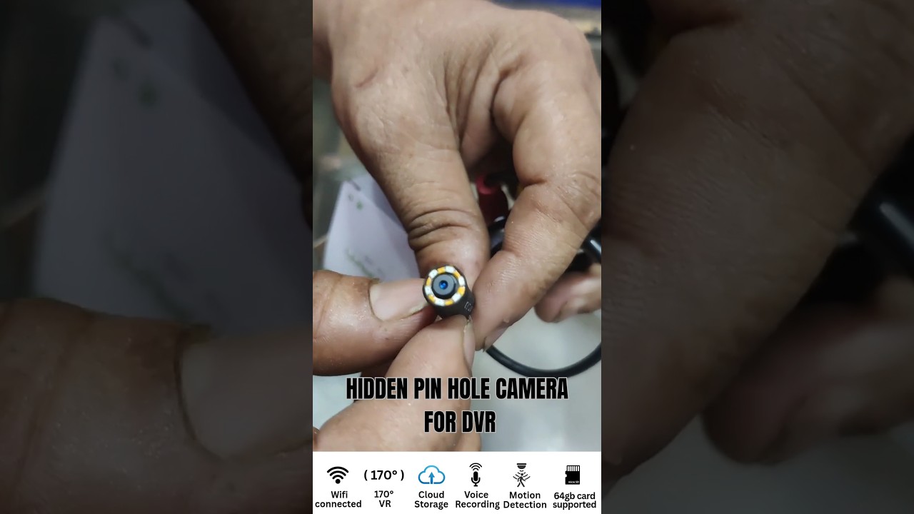 Pin Hole Camera for DVR #camera #cctv #hd #dvr #spy #hidden #pinhole #mini #shorts #youtubeshorts