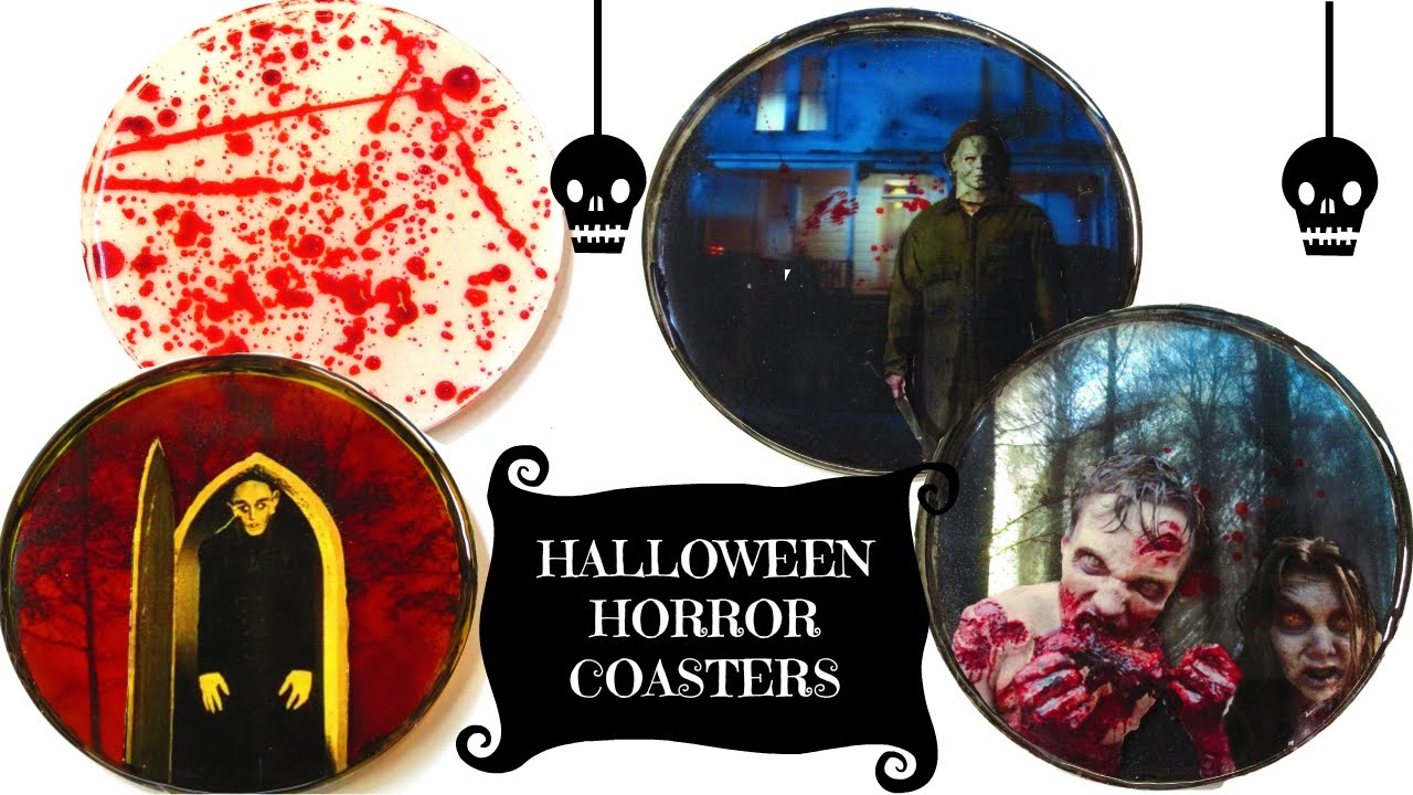 DIY Horror Coasters   The Walking Dead, Michael Myers Halloween, Nosferatu ~ Another Coaster Friday