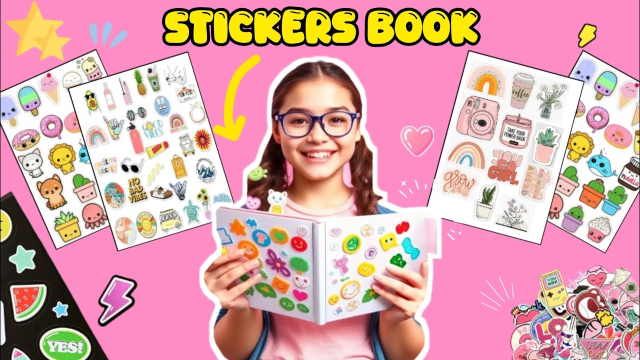 DIY Handmade Sticker Book| Sticker Hacks!  How to make Stickers and Sticker Book at Home ( Jugad!💡)