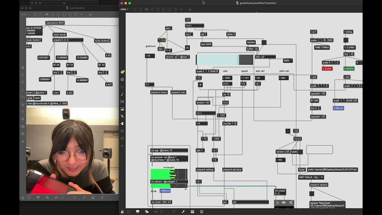 Gesture Controlled Granulator (max/msp)