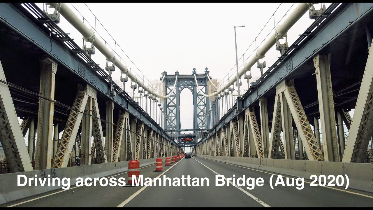 NYC - Driving across Manhattan Bridge from Brooklyn to Manhattan (August 2020) [4K]