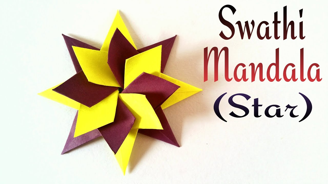 Modular star (Swathi Mandala ) - Decorative Origami Tutorial by Paper Folds ❤️
