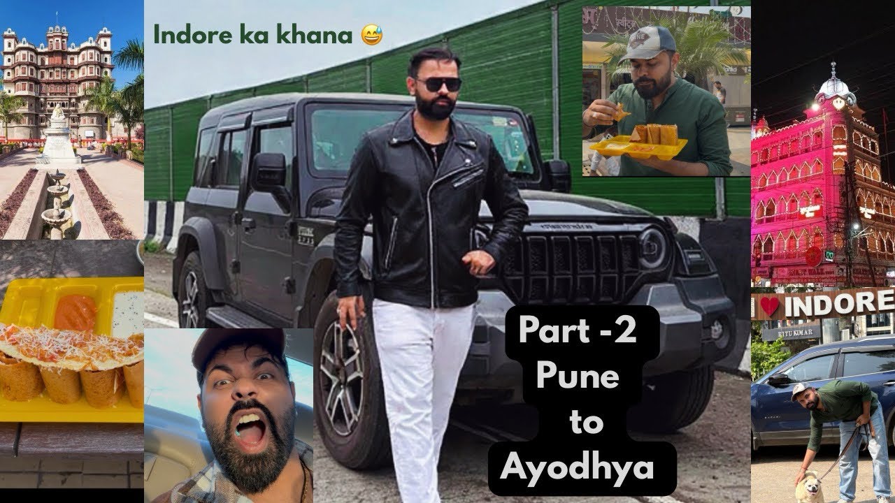 Pune to Ayodhya in Thar Roxx, Part-2.Ye Indore ko hua kya?😲 #thar #travel #roadtrip  #vlog #food #om