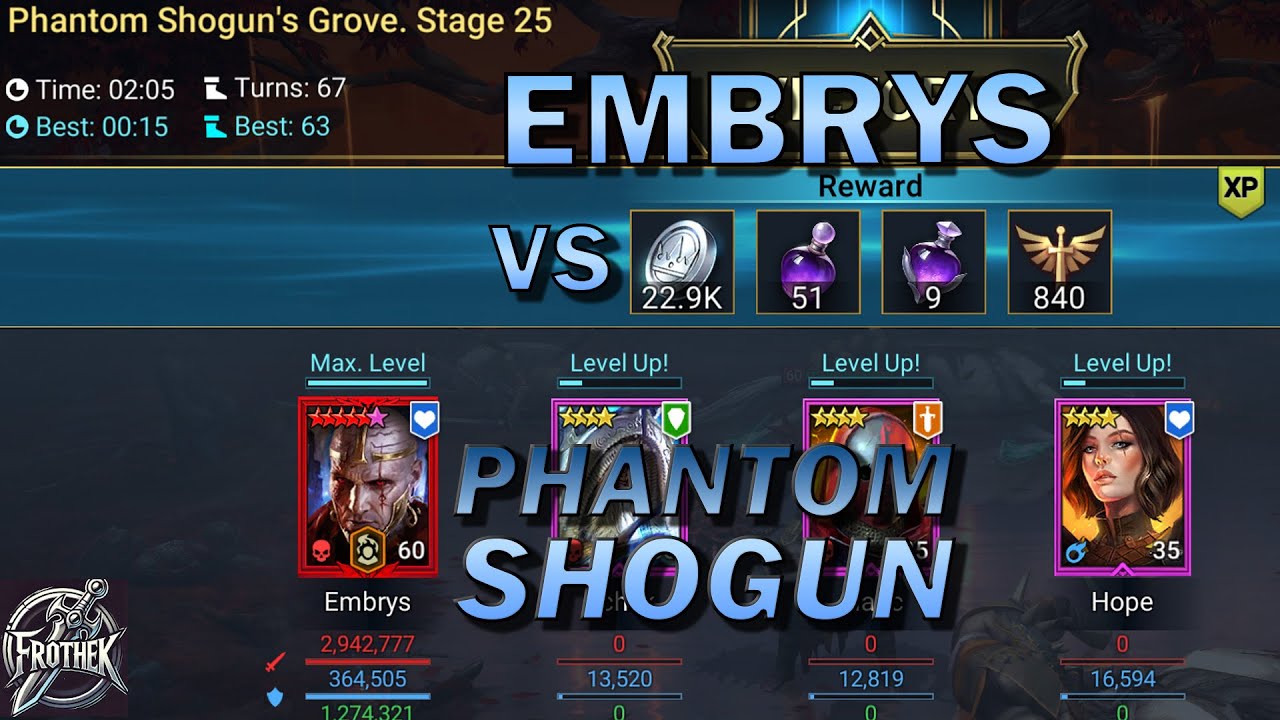 RAID: EMBRYS solo Phantom Shogun Second Try!