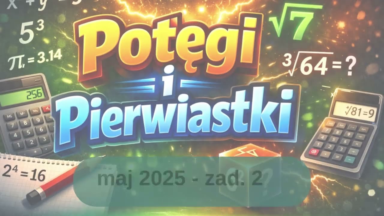 Matura. Potęgi i pierwiastki. Matura maj 2025 zadanie 2