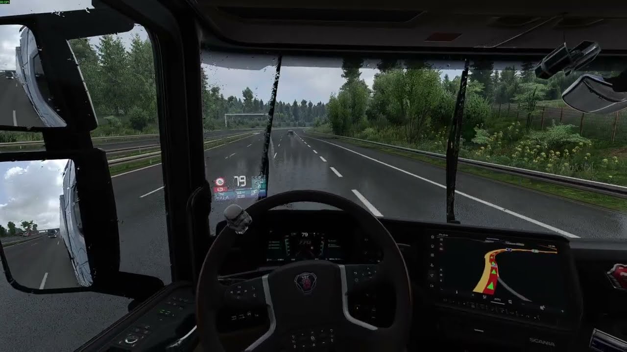 ETS2 Scania Super REALISTIC Rainy Driving Experience
