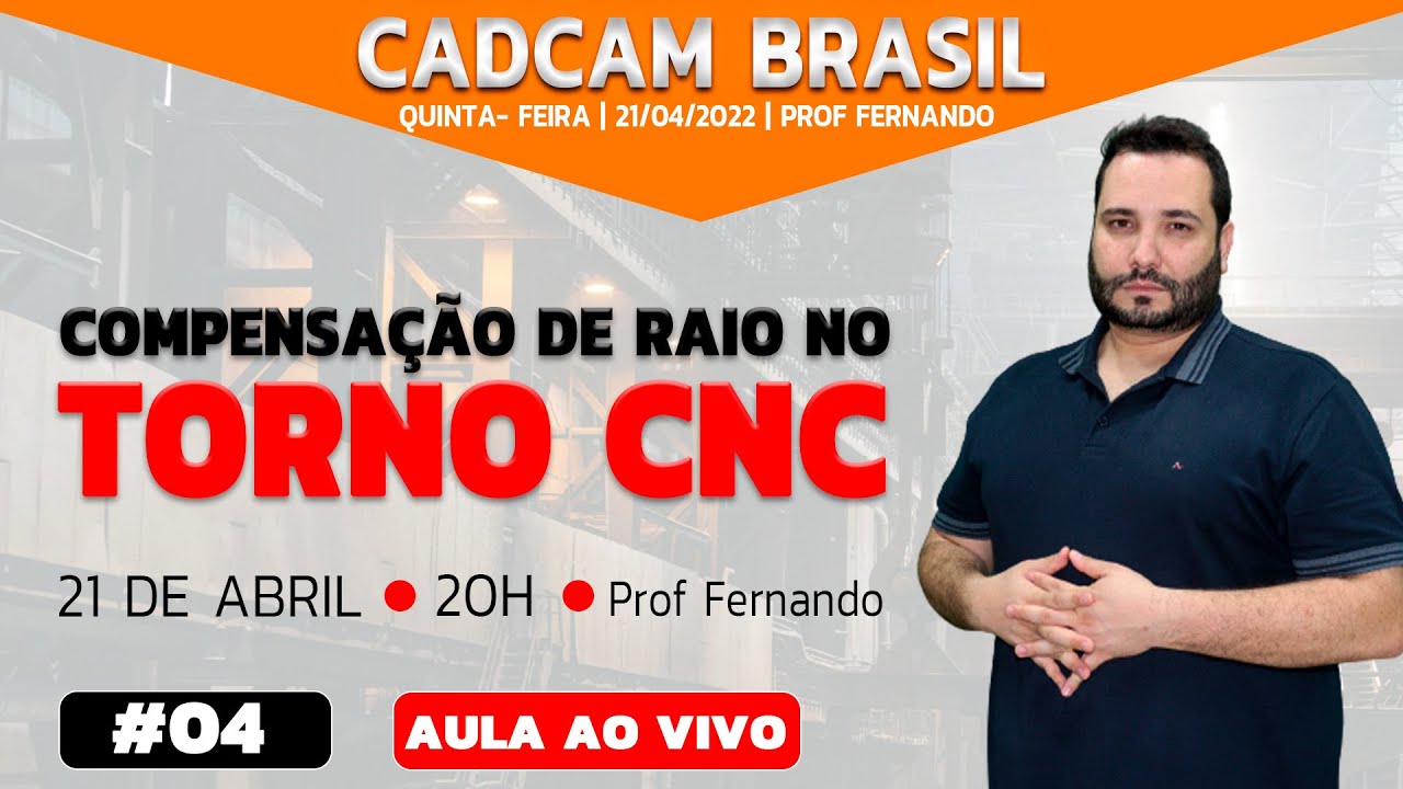 Live #04- COMPENSAÇÃO DE RAIO NO TORNO CNC
