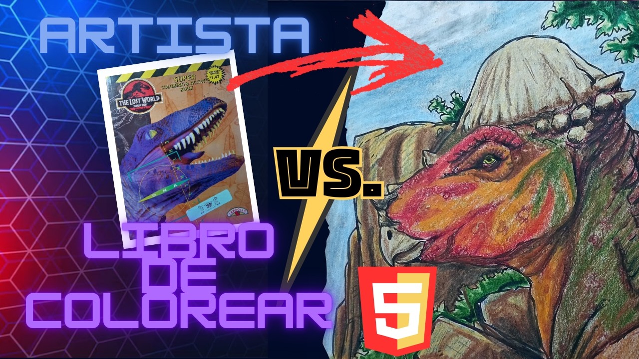 Artista vs Libro de colorear 5 | Pachycephalosaurus | Speed paint | Prismacolor Premier
