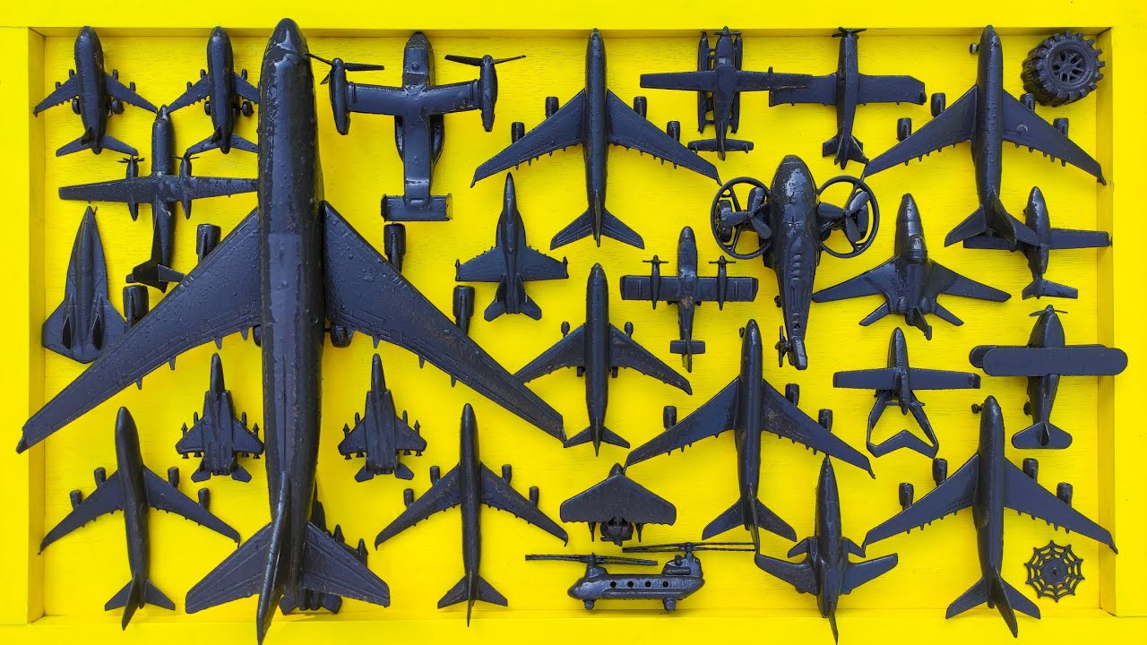 Membersihkan Pesawat⁉️Pesawat Garuda, B1-Bomber, Helicopter Apache,RC Plane Shukoi SU27, F6F Hellc4t