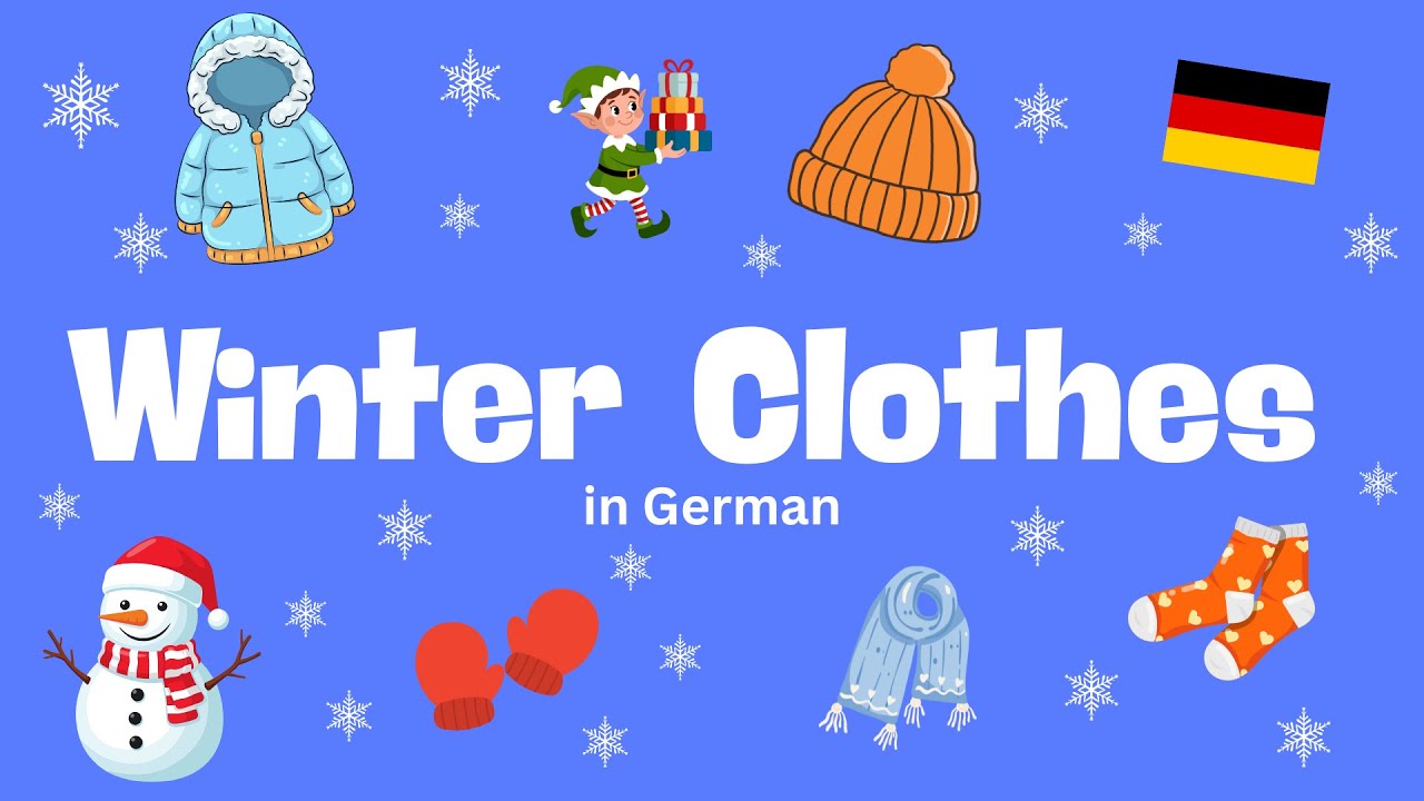 Winter Clothes in German 🇩🇪 | Winterkleidung | KidsGerman