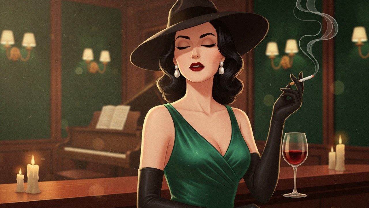 Vintage 1940s Jazz Lounge – Smoky Late Night Bar Music & Classic Cozy Jazz Playlist
