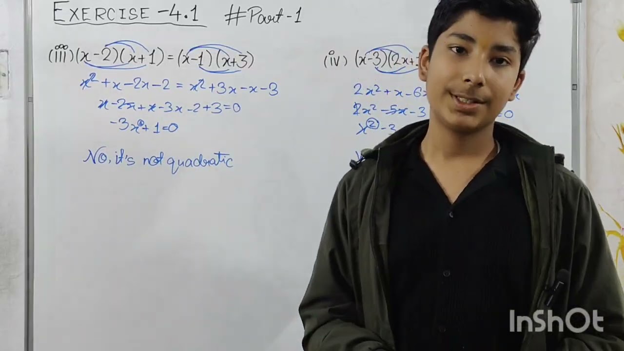 Quadratic Equations Exercise 4.1 (Part 1) 🔥 | Class 10 NCERT Solutions | Step-by-Step