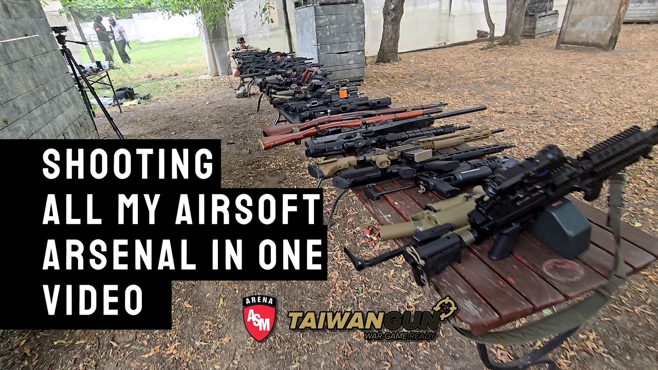 Shooting ALL my Airsoft Arsenal in ONE Video