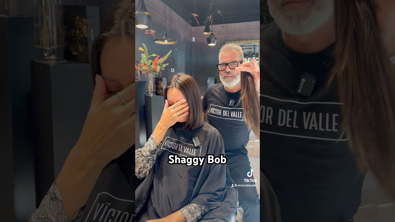 Corte radical de cabello largo a un Shaggy con flequillo #hairstyle #trasformacion #haircut