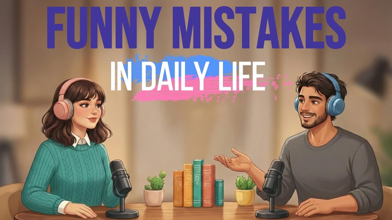 English Podcast for Easy English Conversation | Funny Mistakes In Daily Life | B1 Level