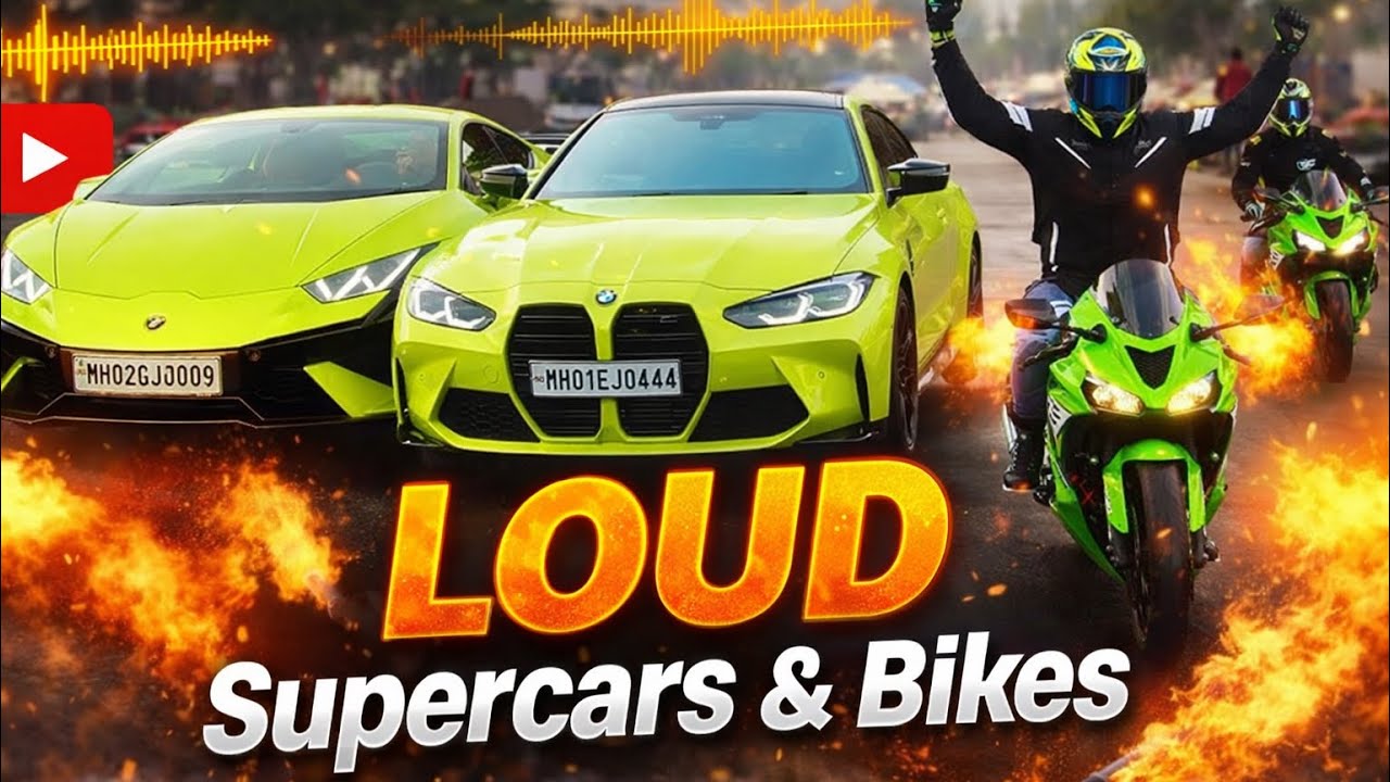 Mumbai’s LOUDEST Supercars & Bikes 🔥 Pure Street Chaos #carvlog 