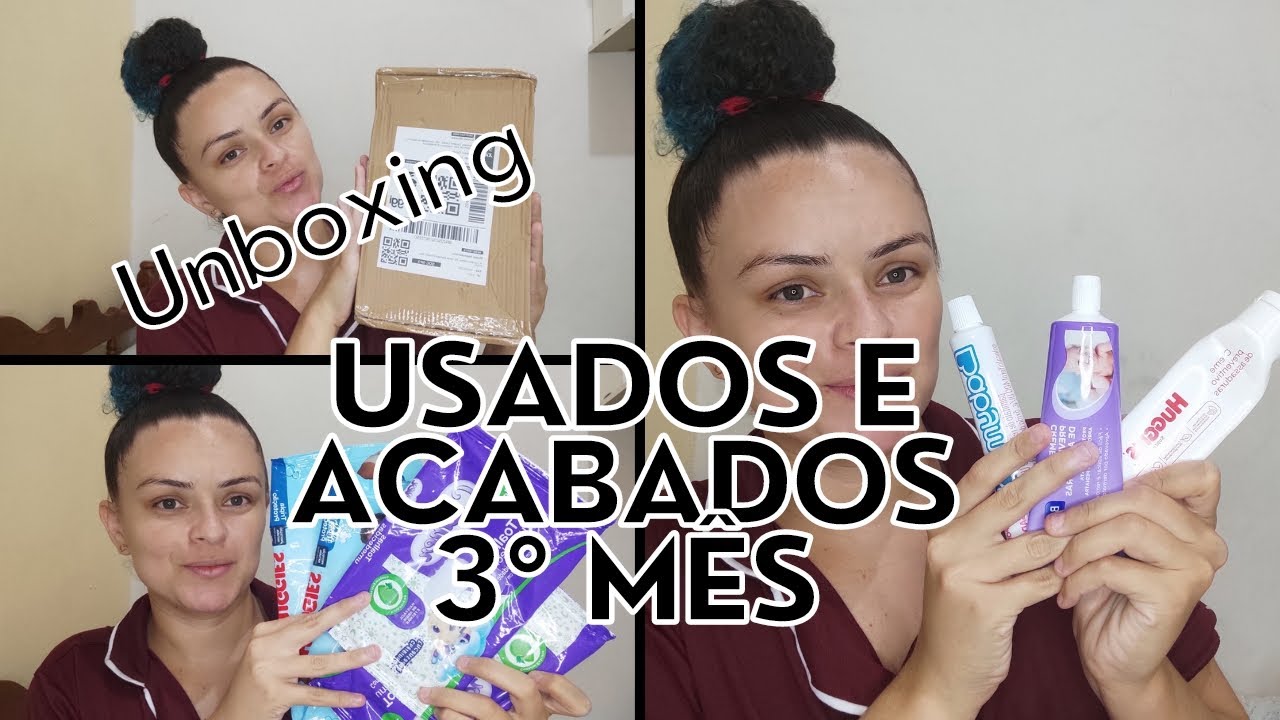 Unboxing da shopee + Usados e acabados do terceiro mês • Baby Luan 💙 | Fabiana Santos
