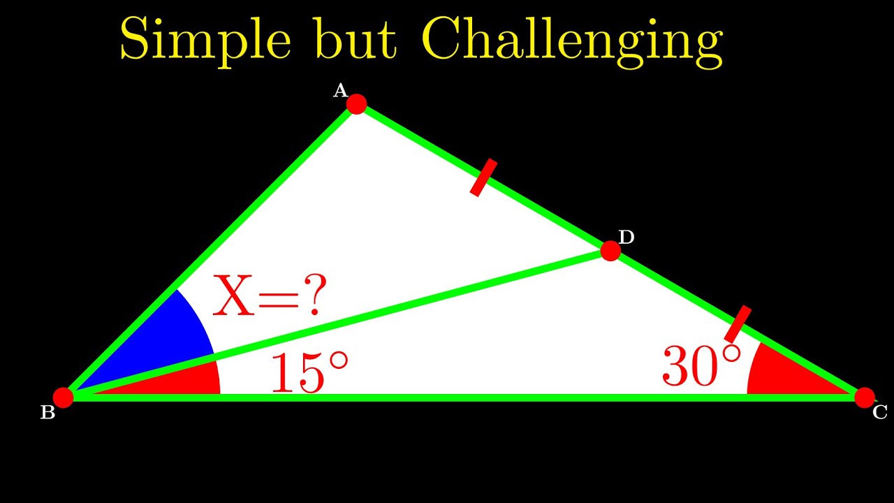 simple but challenging geometry problem