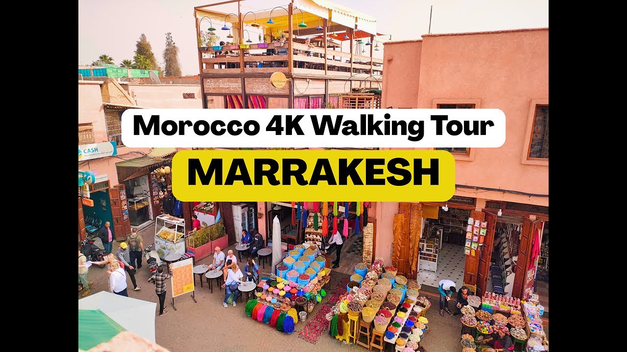 【Marrakech Walking Tour 4K HDR】| Explore Morocco&rsquo;s Vibrant Medina