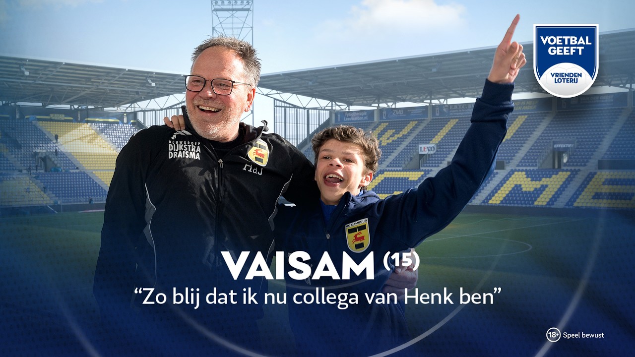 De 15-jarige Vaisam vindt zijn droombaan bij SC Cambuur 💛💙 | Voetbal Geeft