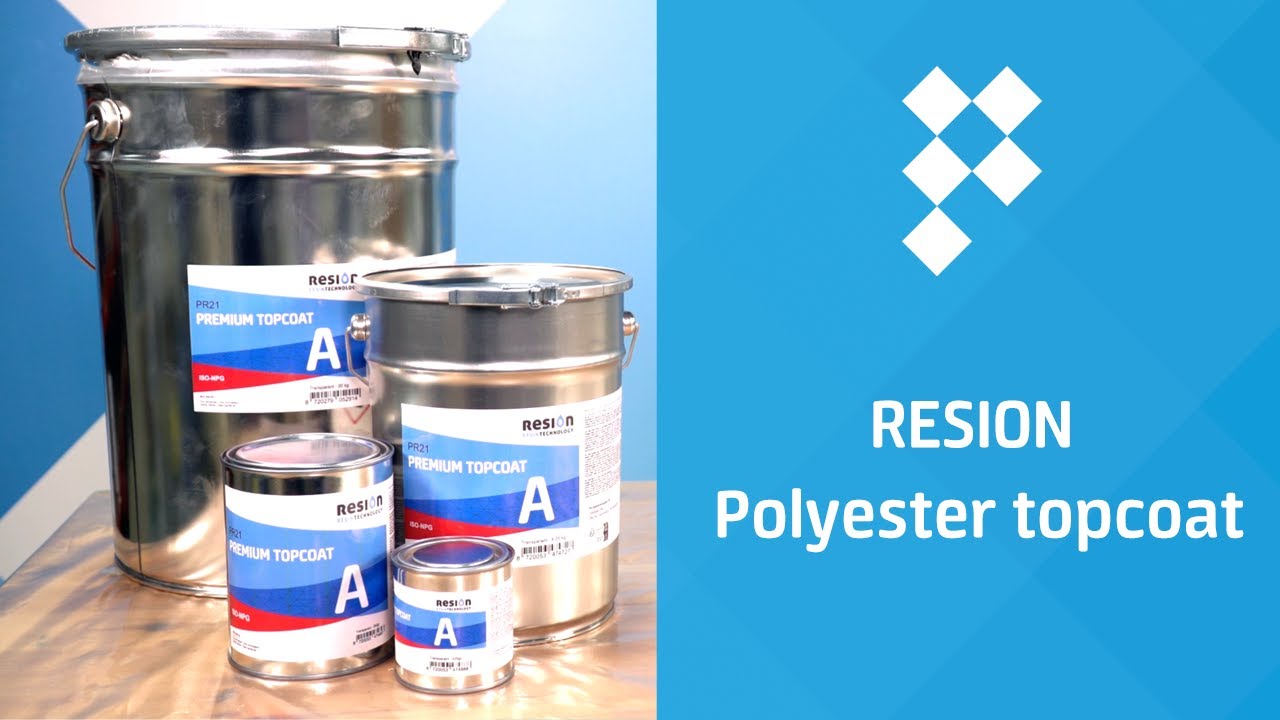 Polyester afwerken met RESION Topcoat | ISO NPG Topcoat in alle RAL-kleuren