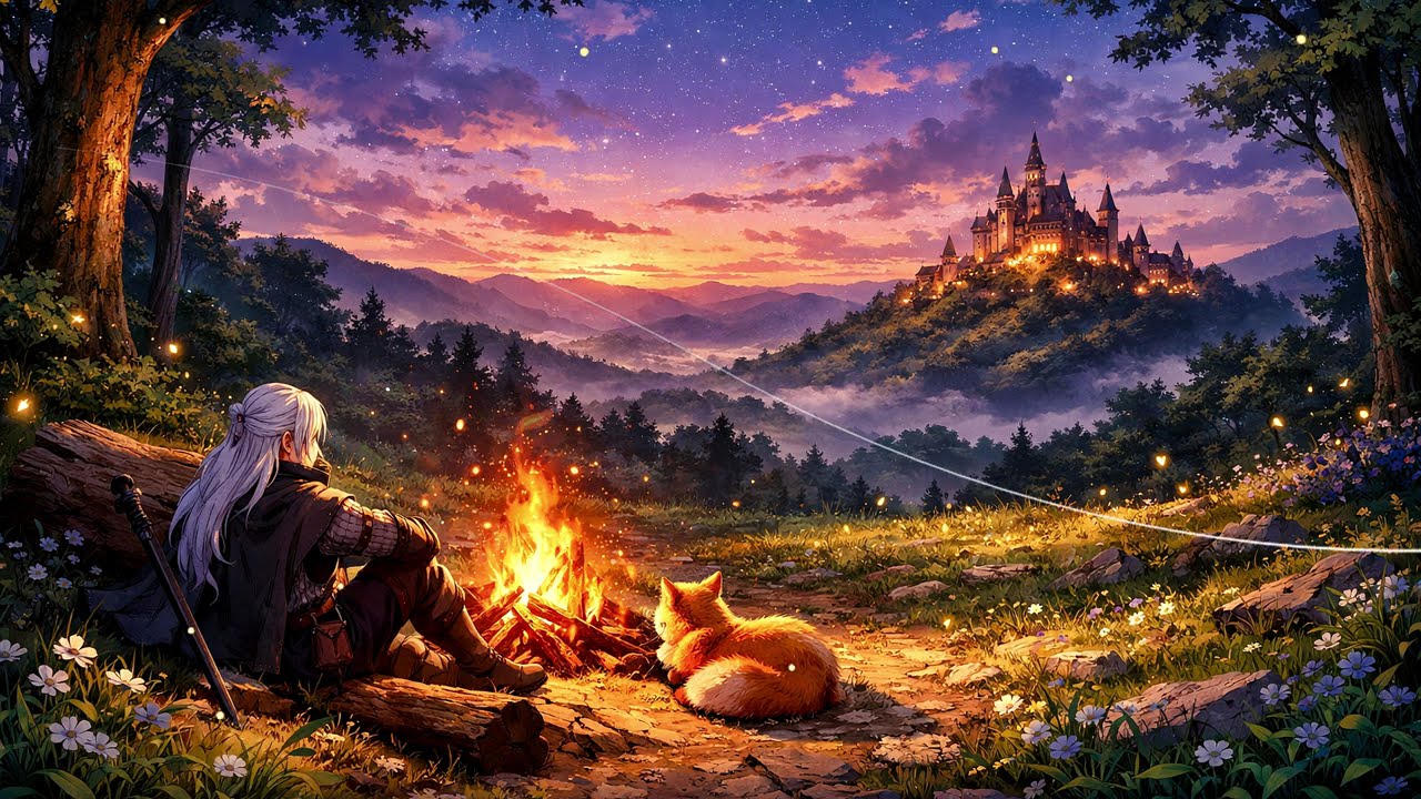 Peaceful Medieval Fantasy Music for Calm & Reflection 🦊⚔️The Fox & The Blade's Evening Rest