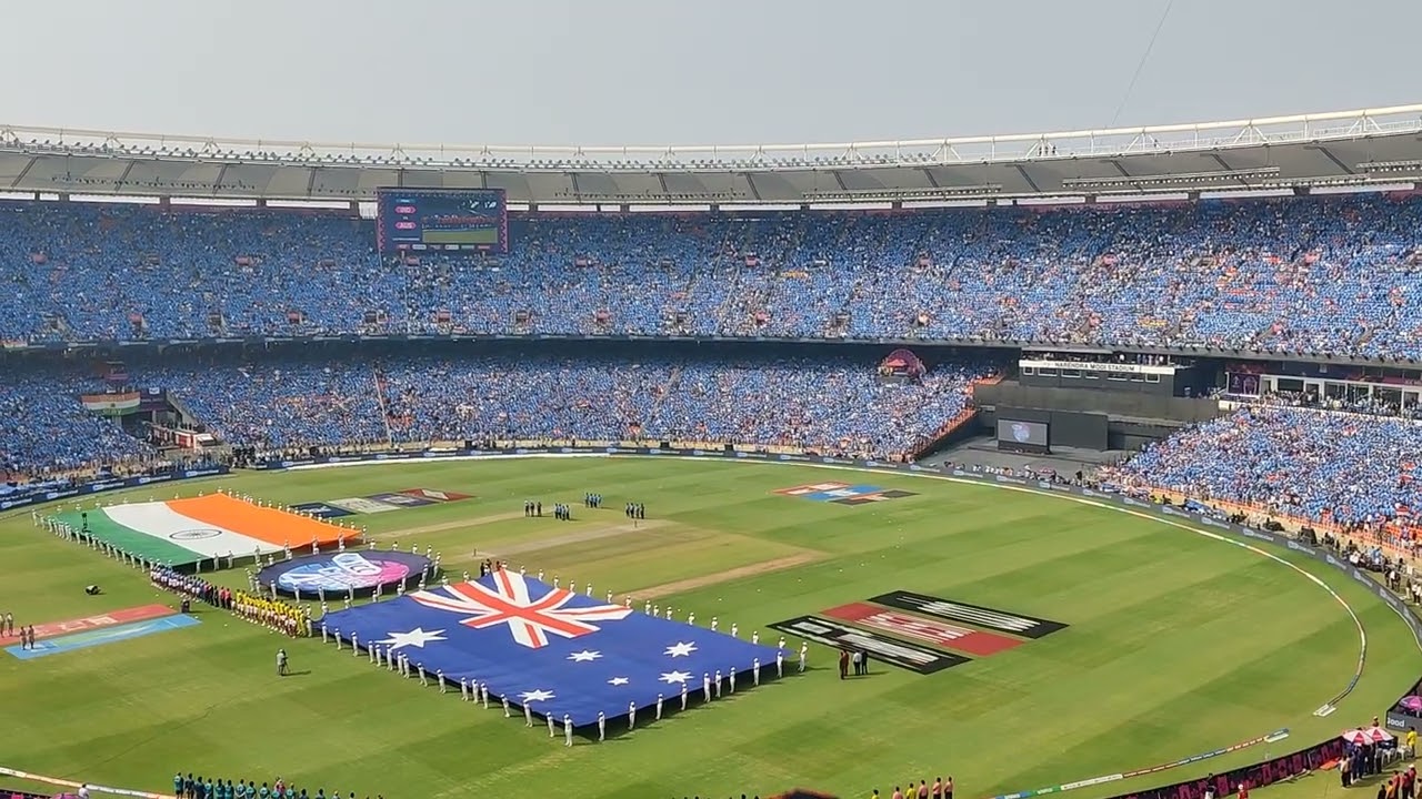 Indian National Anthem - Cricket World Cup Finals 2023 - Ahmedabad - Narendra Modi Stadium