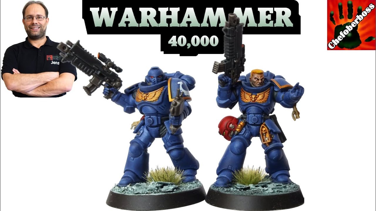 Wie bemalt man einen Ultramarines Primaris Captain für Warhammer 40.000 Conquest - Kontrast  Methode