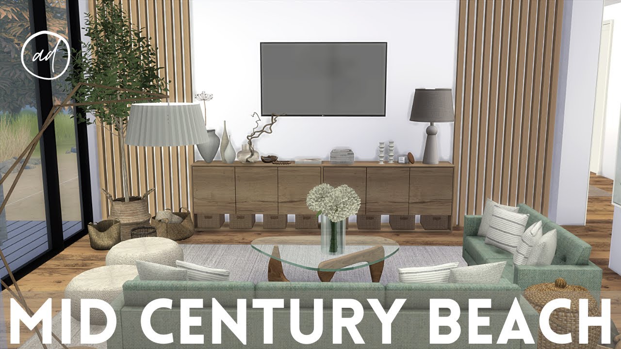 ПЛЯЖНЫЙ ДОМ В СРЕДНЕВЕКОВОМ СТИЛЕ || Sims 4 || CC SPEED BUILD + CC List