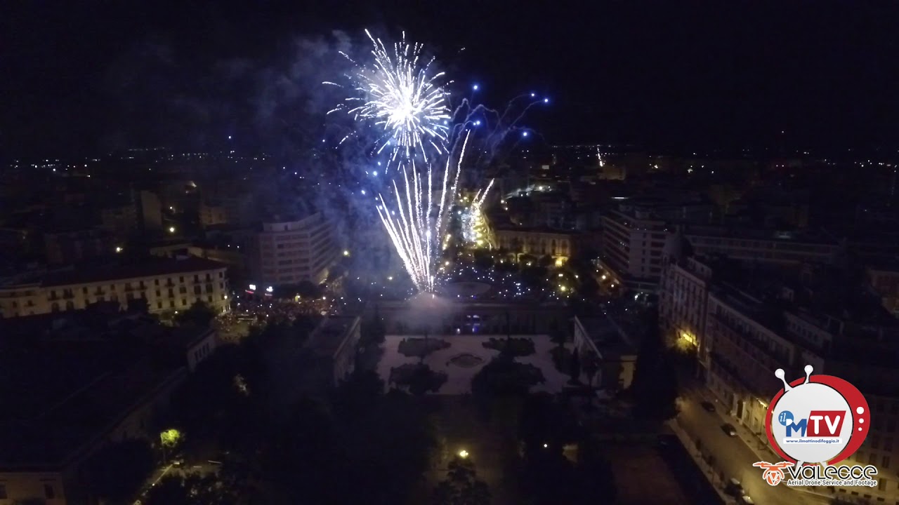 I fuochi di Ferragosto a Foggia come non li avete mai visti: da un drone