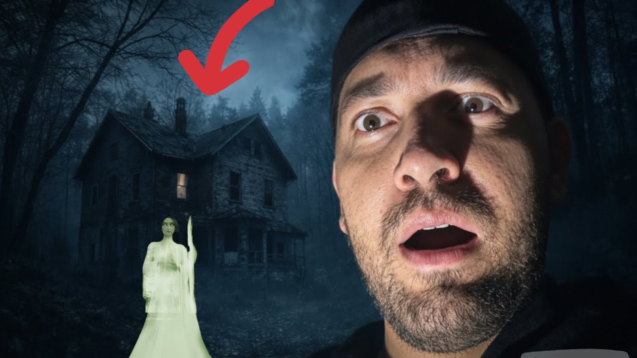 Exploro casa paranormal/(la mujer de blanco)😱#paranormal#viral#terror 