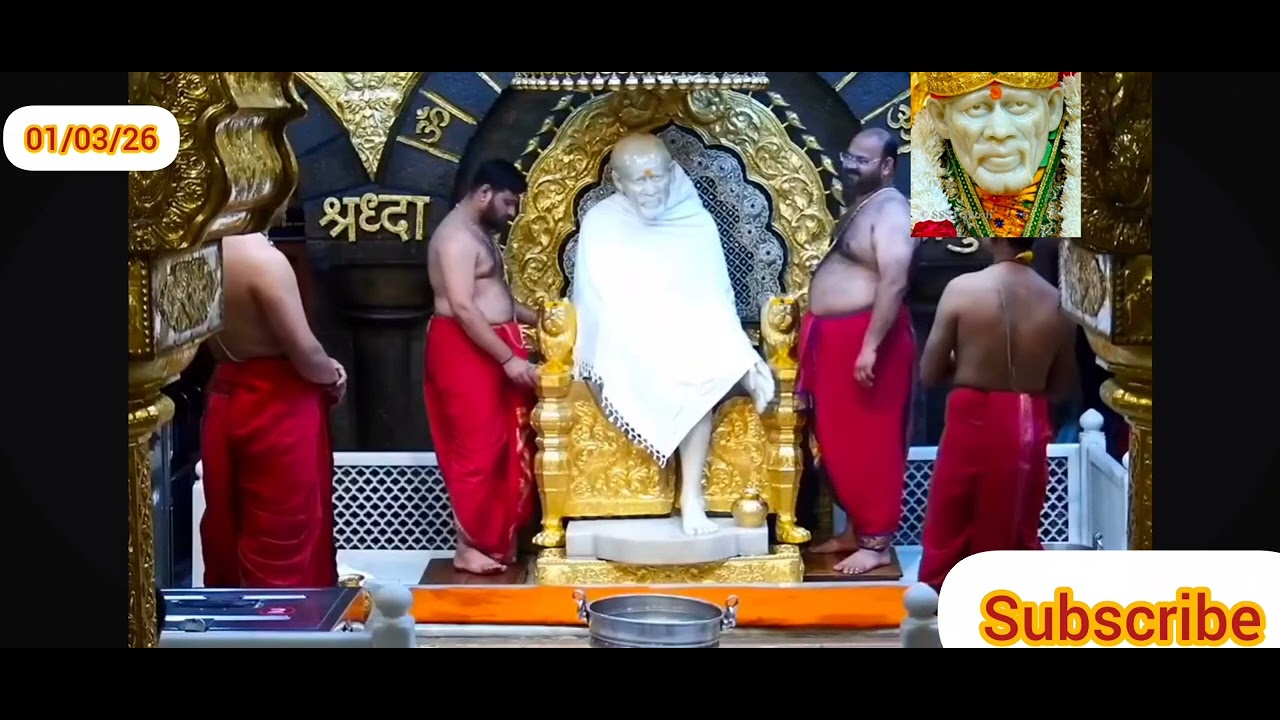 Sai Baba Darshan Live Kakad Arati 01/03/26