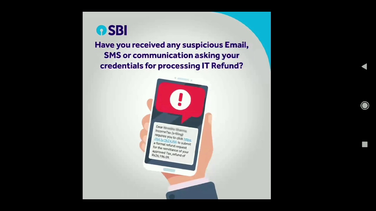 Avoid Fraudulent income tax refund sms