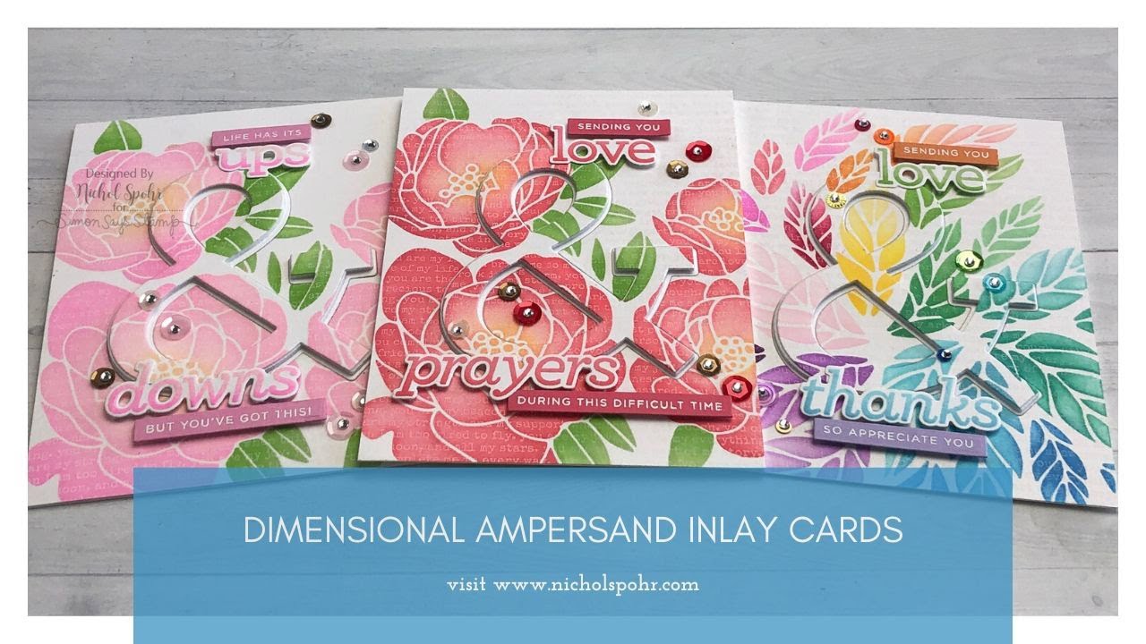 Dimensional Ampersand Inlay Cards (Simon Says Stamp)