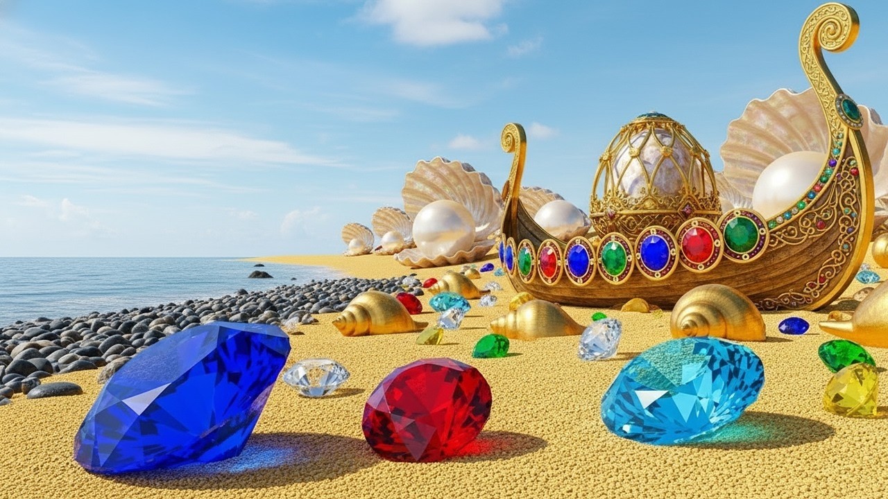 I was so lucky! I found many beautiful gems, crystals, and gold nuggets at the riverbank.