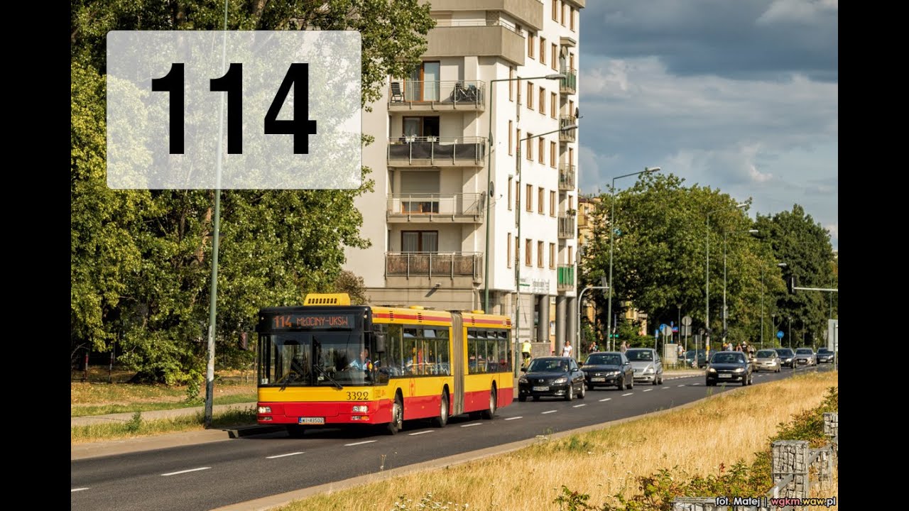 [114] На автобусе по Варшаве: Metro Młociny - Młociny-UKSW