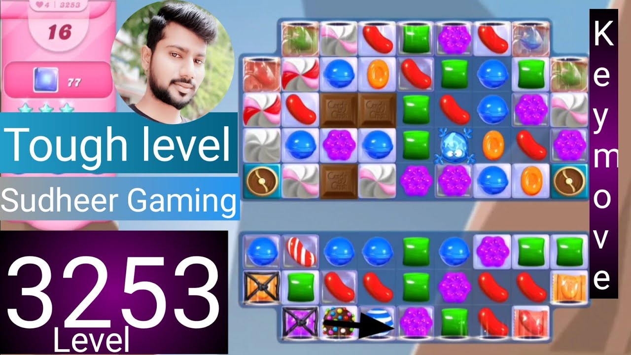 Candy crush saga level 3253 । No boosters । Tough level । Candy crush 3253 help । Sudheer Gaming
