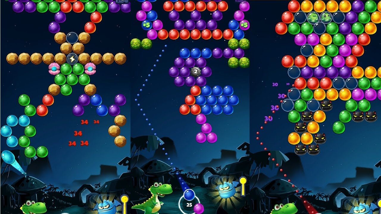Level 729-737//Primitive bubble shooter game