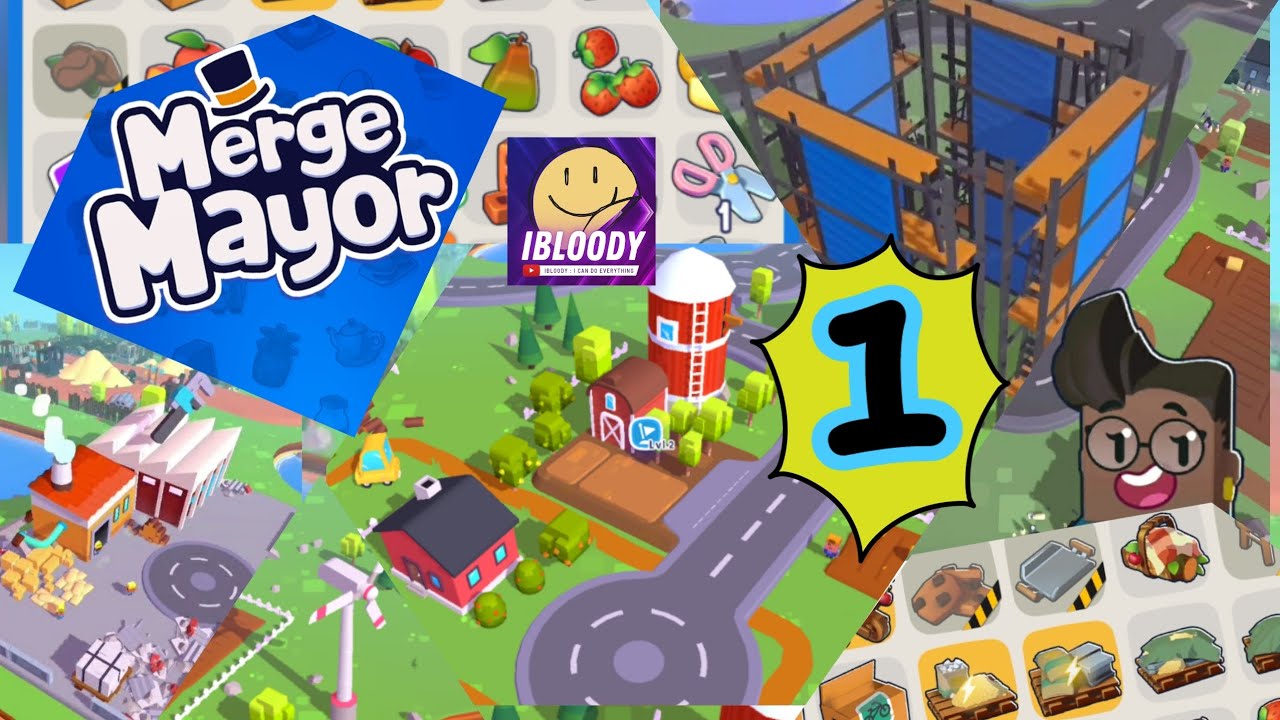 🔨 [ Merge Mayor ] - Gameplay Walkthrough Part 1 - Funny games for Android & iOS