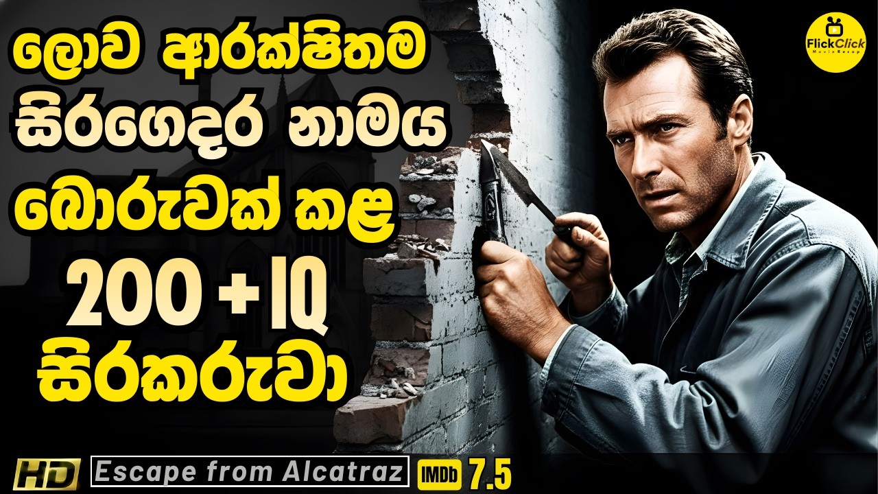 අදටත් අභිරහසක්ව වූ ඇල්කට්‍රස් බන්ධනාගාරයේ සත්‍ය පලායාම 😨| Movie Sinhala Review