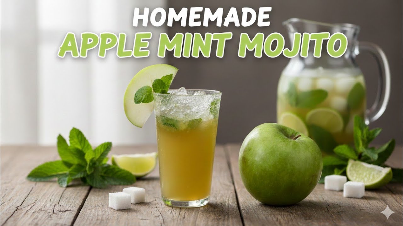   Apple Mojito Recipe In 2 Minuts At Home  | How To Make Apple  Mojito  🍏 🍏  🥤 🥤 Recipe In Kannada.