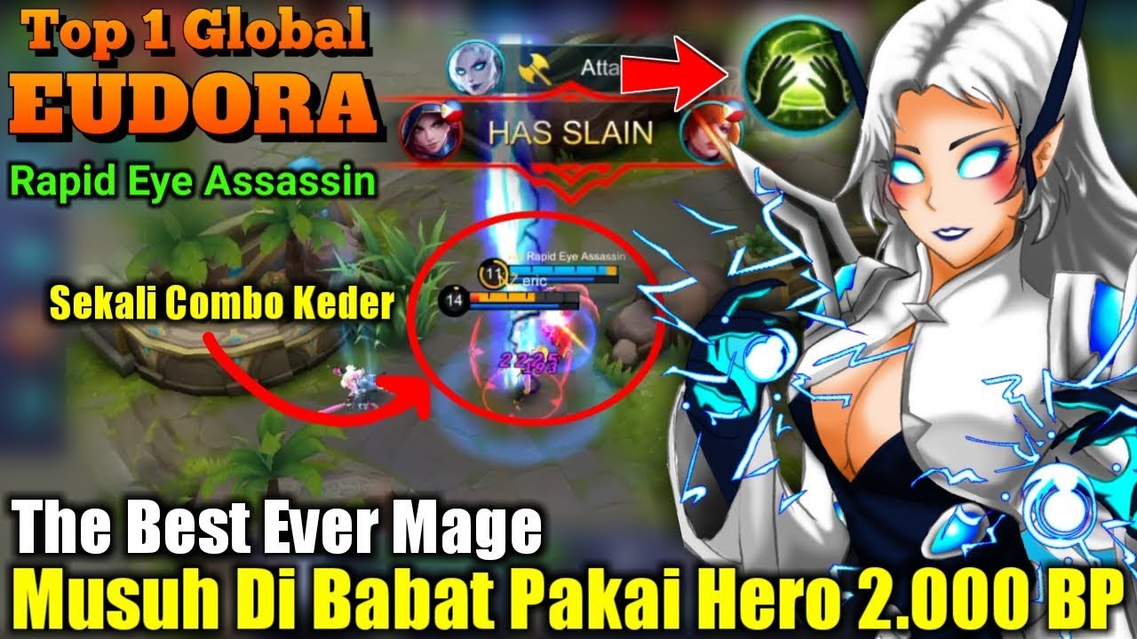 Aw4s Teg4ngan Listrik Tinggi | Hero 2000 BP Di Segani Musuh - Top 1 Global Eudora Rapid Eye Assassin