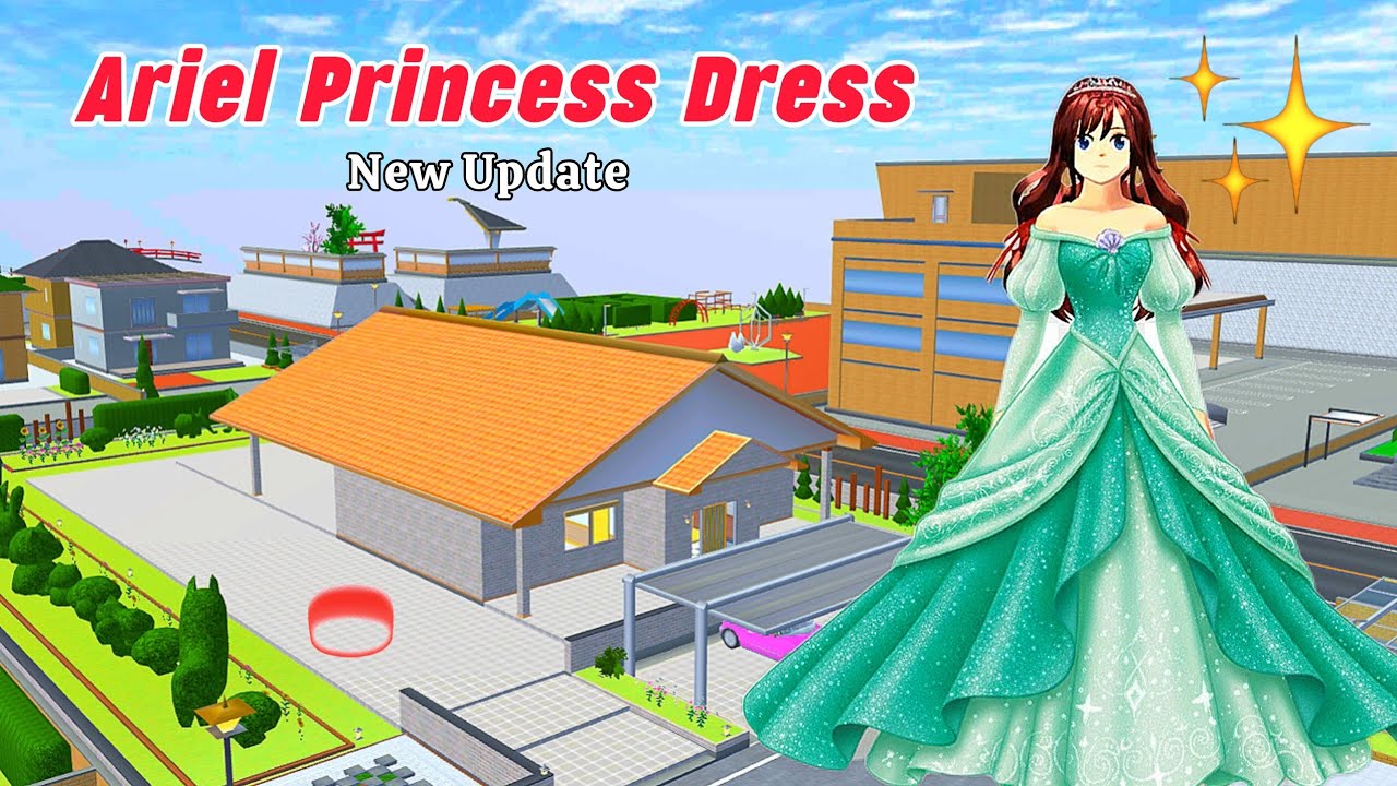 New Update Ariel Princess Dress 💚🎀 In Sakura School Simulator 🌟 | New Secret Outfit Unlocked 🪷 #fyp
