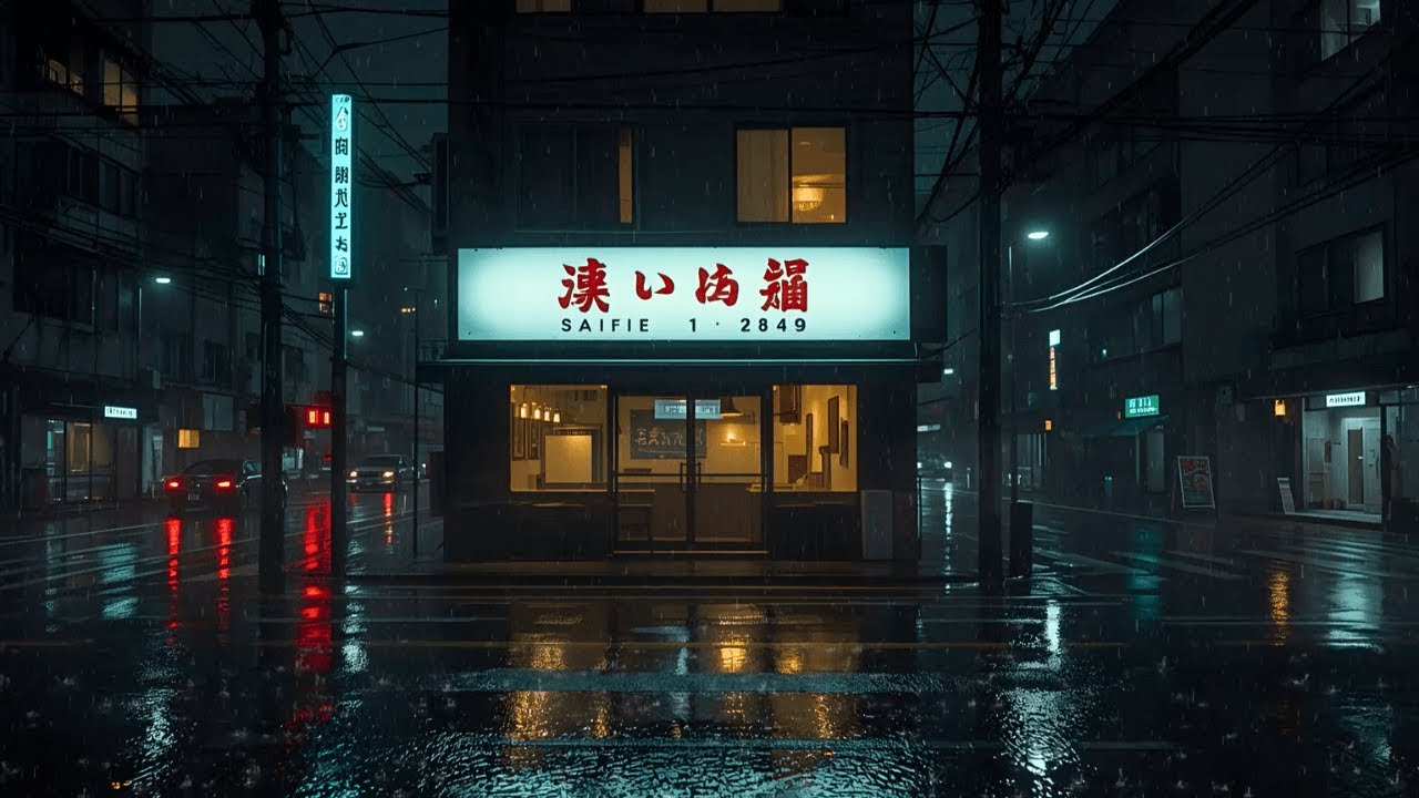 Midnight Tokyo Rain 🌙 Relaxing Lofi Jazz for Anxiety Relief & Focus