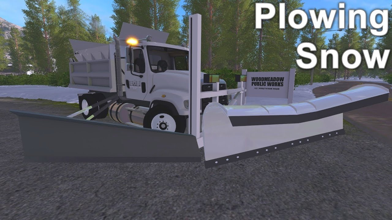 Farming Simulator 17 #9 New Department Of Public Works Plow Truck Plowing Snow