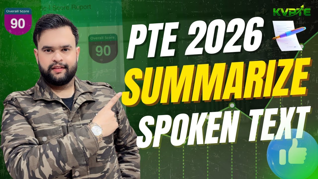 PTE Summarise Spoken Text 2026 | Template and Strategy |All Tips and Tricks for 90 in SST | KVPTE