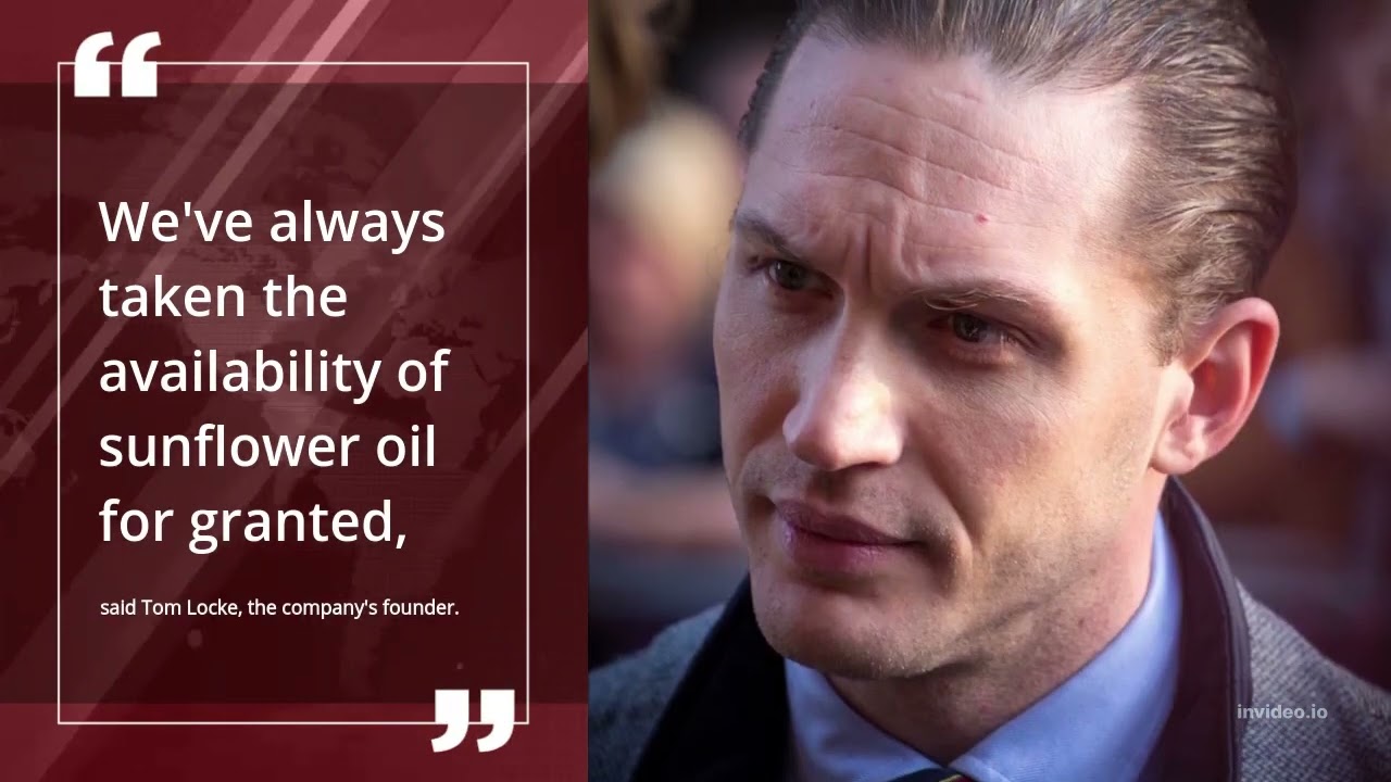 Sunflower oil: A bottler in the United Kingdom has a few weeks' supply left