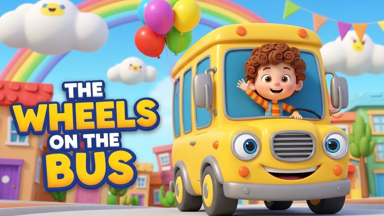The Wheels on the Bus Go Round and Round 🚌🌈 | Fun Kids Song | Nursery Rhymes | #nurseryrhymes