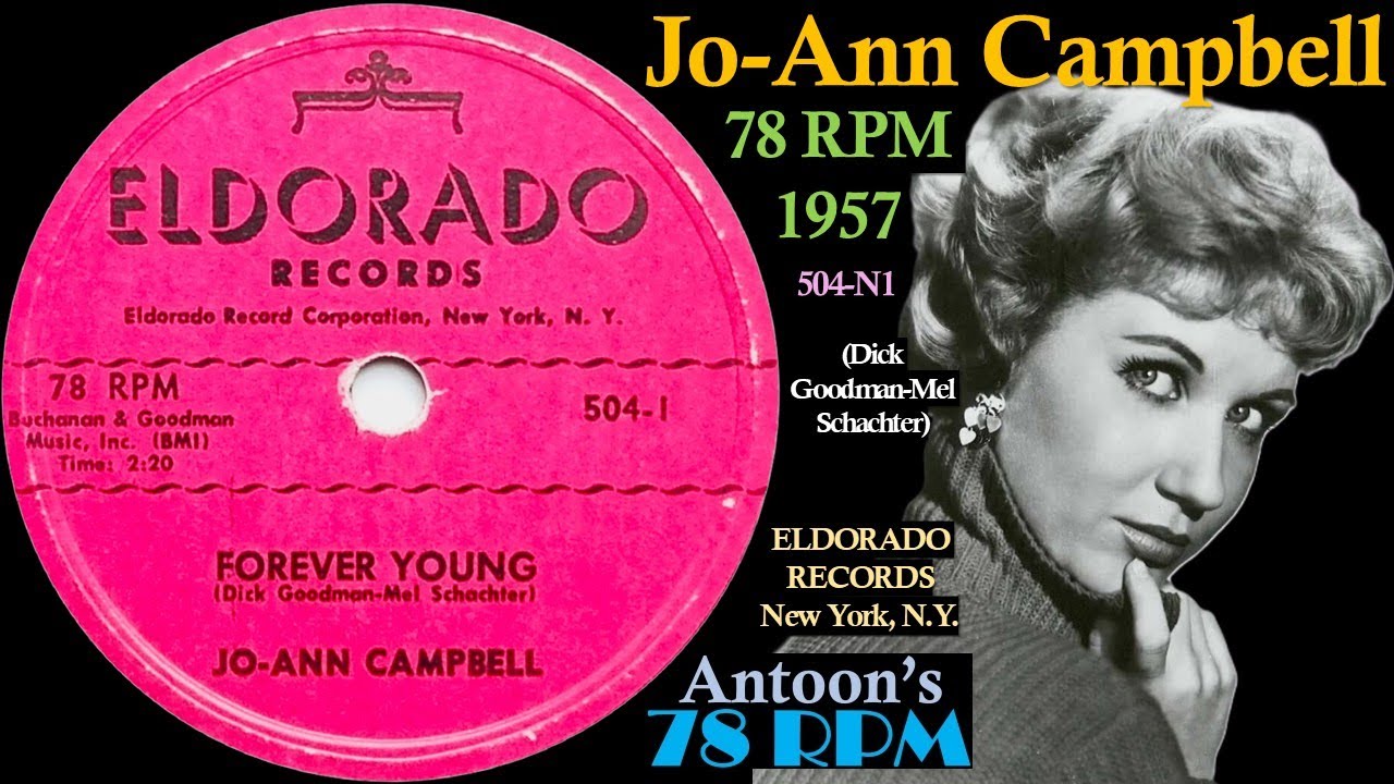 Jo-Ann Campbell | Forever Young | Eldorado 78 rpm | 1957 USA